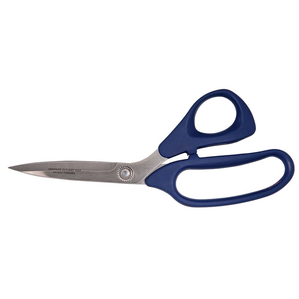9'' SS Bent Trimmer/Plastic Ambidextrous Handle/Double Sharp Points/Extra Large Bottome Ring