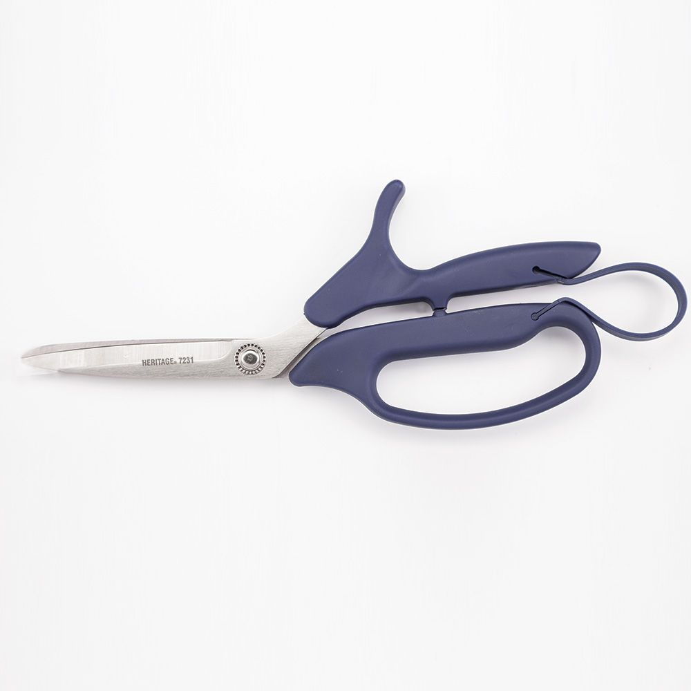 9 1/4" SS Bent Poultry Shear/Straight Top Handle/ Self Opening