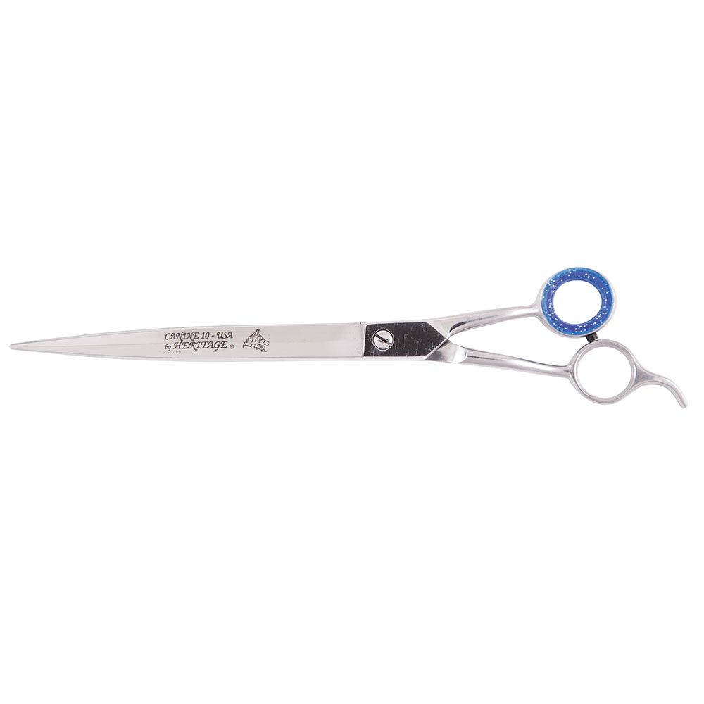 10'' Pet Grooming Scissor w/Serrations/Offset Handles