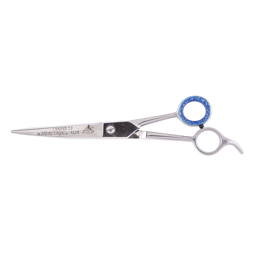 7 1/2'' Pet Grooming Scissor w/Serrations/Curved Blades