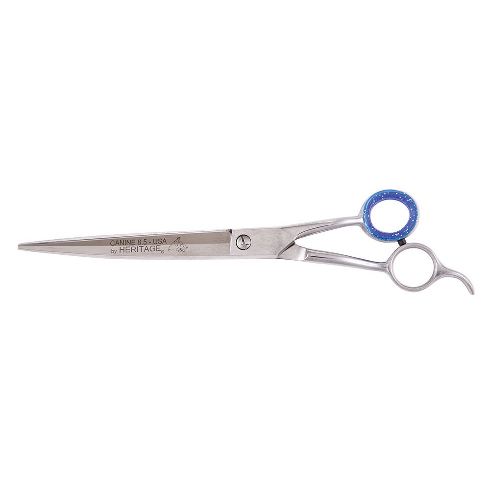 8 1/2'' Pet Grooming Scissor w/Serrations/Curved Blades/Offset Handles