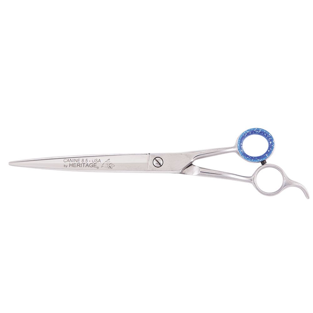 8 1/2'' Pet Grooming Scissor w/Serrations/Offset Handles