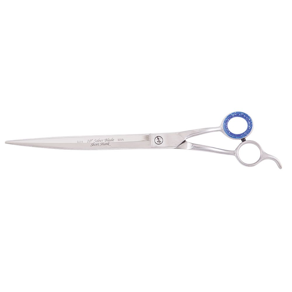 10'' Pet Grooming Scissor w/triangular shape blade/Curved Blades/Offset Handles