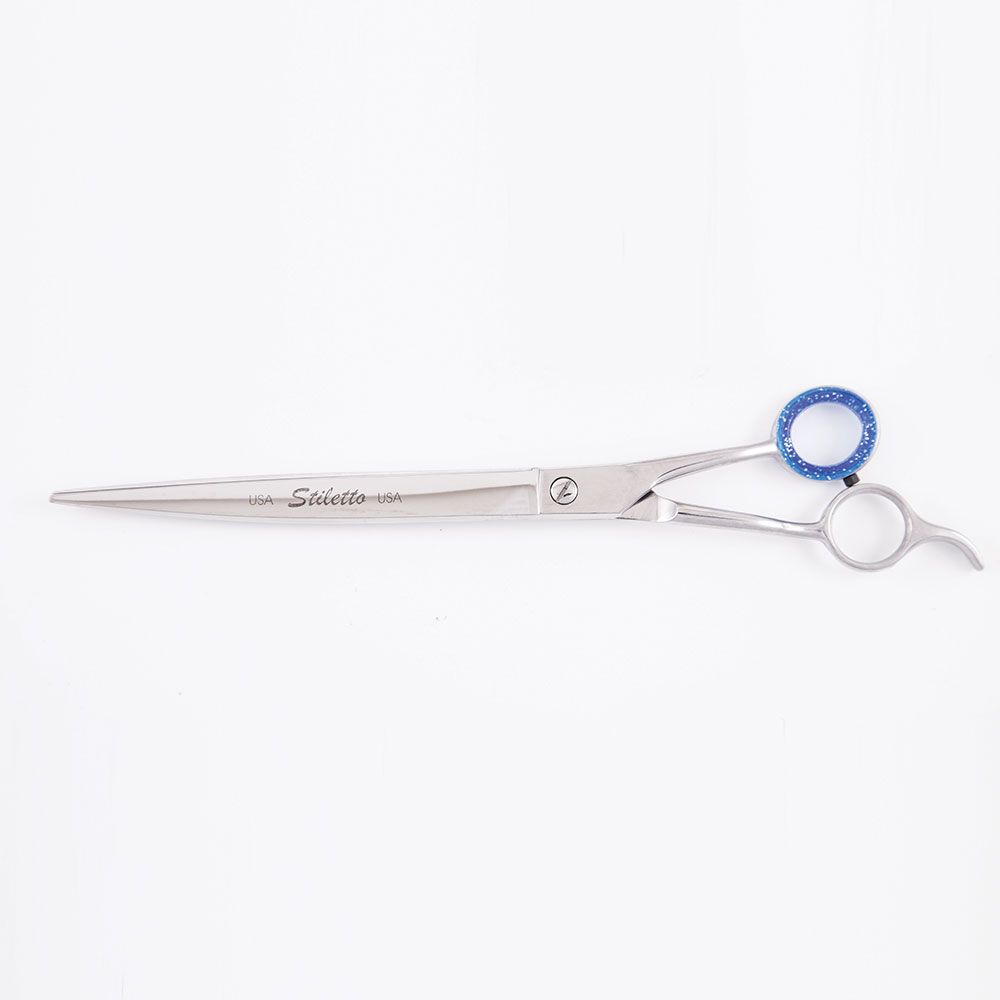10'' Pet Grooming Scissor w/semi-oval shape blade/Curved Blade/Offset Handles