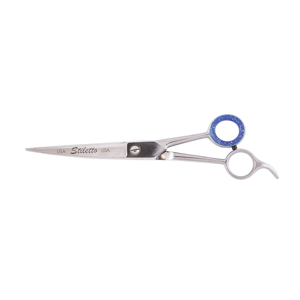 7 1/2'' Pet Grooming Scissor w/semi-oval shape blade/Curved Blade