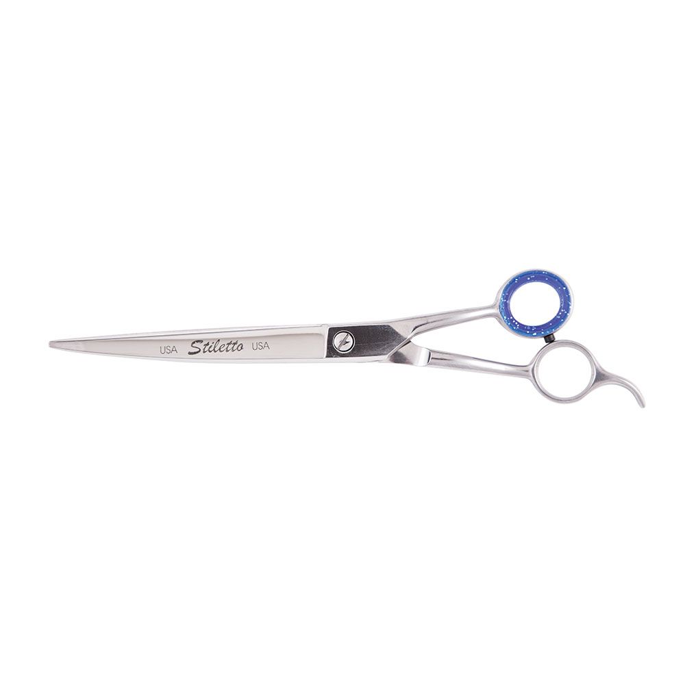 8 1/2'' Pet Grooming Scissor w/semi-oval shape blade/Curved Blade/Offset Handle