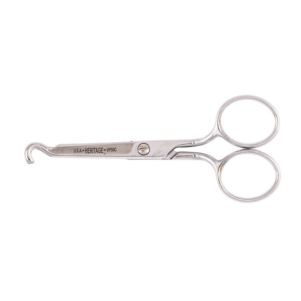 Heritage by Klein VP51 4-7/8 Embroidery Snip Scissors 1in Cut Length,  Spring Loaded Auto Return, Made in USA at